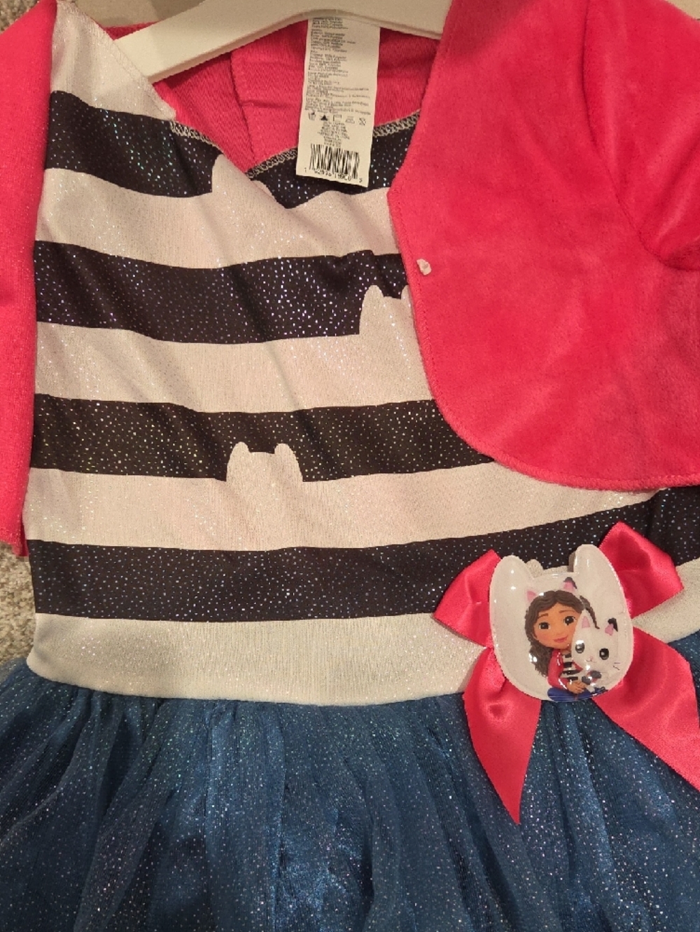 Gabby's Dollhouse Gabby Cat Dress with Ear Headband - Blue & Pink - Picture 3 of 6